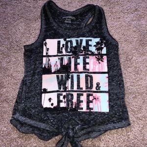 Girls xilharation tank with tie